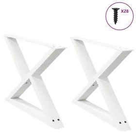 Patas para mesa de centro 2 uds acero blanco 70x(42-43,3) cm von , Tischbeine - Ref: Foro24-4012713, Preis: 84,52 €, Rabatt: %