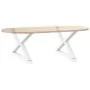 Patas para mesa de centro 2 uds acero blanco 70x(42-43,3) cm de , Patas para mesas - Ref: Foro24-4012713, Precio: 84,48 €, De...