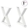 Patas para mesa de centro 2 uds acero blanco 50x(42-43,3) cm by , Table legs - Ref: Foro24-4012705, Price: 74,55 €, Discount: %