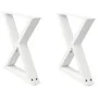 Patas para mesa de centro 2 uds acero blanco 50x(42-43,3) cm by , Table legs - Ref: Foro24-4012705, Price: 74,55 €, Discount: %