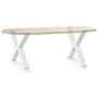 Patas para mesa de centro 2 uds acero blanco 50x(42-43,3) cm by , Table legs - Ref: Foro24-4012705, Price: 74,55 €, Discount: %