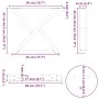 Patas para mesa de centro 2 uds acero blanco 50x(42-43,3) cm by , Table legs - Ref: Foro24-4012705, Price: 74,55 €, Discount: %
