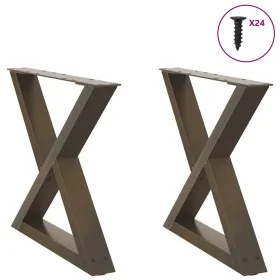 Patas mesa de centro 2 uds acero natural 60x(42-43,3) cm acero von , Tischbeine - Ref: Foro24-4012711, Preis: 82,98 €, Rabatt: %