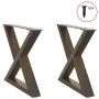 Patas mesa de centro 2 uds acero natural 60x(42-43,3) cm acero by , Table legs - Ref: Foro24-4012711, Price: 82,98 €, Discoun...