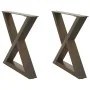Patas mesa de centro 2 uds acero natural 60x(42-43,3) cm acero by , Table legs - Ref: Foro24-4012711, Price: 82,98 €, Discoun...
