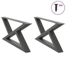 Patas de mesa centro 2 unidades acero antracita 70x(30-31,3) cm von , Tischbeine - Ref: Foro24-4012694, Preis: 78,66 €, Rabat...