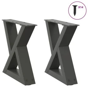 Patas de mesa centro 2 unidades acero antracita 40x(30-31,3) cm by , Table legs - Ref: Foro24-4012682, Price: 65,97 €, Discou...
