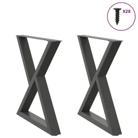 Patas para mesa de comedor 2uds antracita acero 70x(72-73,3) cm by , Table legs - Ref: Foro24-4012726, Price: 120,43 €, Disco...