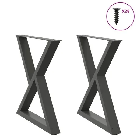 Patas para mesa de comedor 2uds antracita acero 70x(72-73,3) cm von , Tischbeine - Ref: Foro24-4012726, Preis: 120,73 €, Raba...