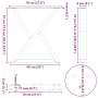 Patas para mesa de comedor 2uds antracita acero 70x(72-73,3) cm von , Tischbeine - Ref: Foro24-4012726, Preis: 120,73 €, Raba...