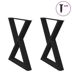 Patas para mesa de comedor 2 uds negro 70x(72-73,3) cm by , Table legs - Ref: Foro24-4012724, Price: 102,56 €, Discount: %