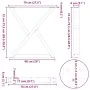 Patas para mesa de comedor 2 uds negro 70x(72-73,3) cm by , Table legs - Ref: Foro24-4012724, Price: 102,56 €, Discount: %