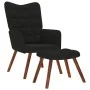 Sillón de relax con reposapiés terciopelo negro de , Sillones - Ref: Foro24-4016827, Precio: 103,59 €, Descuento: %