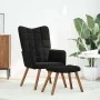 Sillón de relax con reposapiés terciopelo negro de , Sillones - Ref: Foro24-4016827, Precio: 103,59 €, Descuento: %