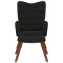 Sillón de relax con reposapiés terciopelo negro de , Sillones - Ref: Foro24-4016827, Precio: 103,59 €, Descuento: %