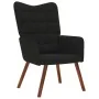Sillón de relax con reposapiés terciopelo negro de , Sillones - Ref: Foro24-4016827, Precio: 103,59 €, Descuento: %