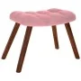 Sillón de relax con reposapiés terciopelo rosa de , Sillones - Ref: Foro24-4016825, Precio: 152,02 €, Descuento: %