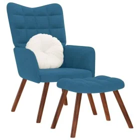 Sillón de relax con reposapiés terciopelo azul von , Sessel - Ref: Foro24-4016831, Preis: 122,34 €, Rabatt: %
