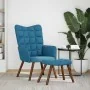 Sillón de relax con reposapiés terciopelo azul de , Sillones - Ref: Foro24-4016831, Precio: 122,34 €, Descuento: %
