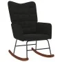 Silla mecedora de terciopelo negro by , Rocking chairs - Ref: Foro24-4016838, Price: 108,88 €, Discount: %