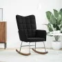 Silla mecedora de terciopelo negro by , Rocking chairs - Ref: Foro24-4016838, Price: 108,88 €, Discount: %