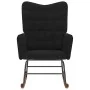 Silla mecedora de terciopelo negro by , Rocking chairs - Ref: Foro24-4016838, Price: 108,88 €, Discount: %