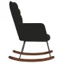 Silla mecedora de terciopelo negro by , Rocking chairs - Ref: Foro24-4016838, Price: 108,88 €, Discount: %