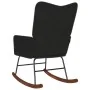 Silla mecedora de terciopelo negro by , Rocking chairs - Ref: Foro24-4016838, Price: 108,88 €, Discount: %