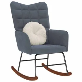 Silla mecedora de terciopelo gris oscuro von , Schaukelstühle - Ref: Foro24-4016833, Preis: 98,59 €, Rabatt: %