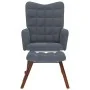 Mecedora con taburete de terciopelo gris oscuro by , Rocking chairs - Ref: Foro24-4016844, Price: 139,39 €, Discount: %