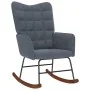 Mecedora con taburete de terciopelo gris oscuro by , Rocking chairs - Ref: Foro24-4016844, Price: 139,39 €, Discount: %