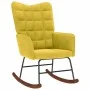 Mecedora con taburete de terciopelo amarillo de , Mecedoras - Ref: Foro24-4016850, Precio: 112,24 €, Descuento: %