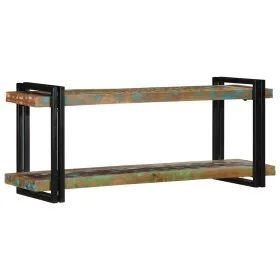 Estante de pared multicolor de madera maciza reciclada by , CD and DVD storage - Ref: Foro24-4017489, Price: 102,41 €, Discou...