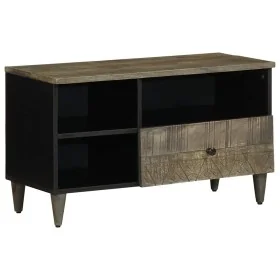 Mueble de TV madera maciza de mango negro 80x33x46 cm de , Muebles TV - Ref: Foro24-4017809, Precio: 84,17 €, Descuento: %