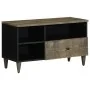 Mueble de TV madera maciza de mango negro 80x33x46 cm by , TV Furniture - Ref: Foro24-4017809, Price: 84,17 €, Discount: %