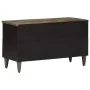 Mueble de TV madera maciza de mango negro 80x33x46 cm by , TV Furniture - Ref: Foro24-4017809, Price: 84,17 €, Discount: %
