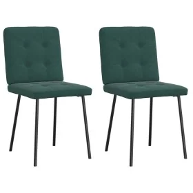 Sillas de comedor 2 unidades terciopelo verde oscuro de , Sillas de comedor - Ref: Foro24-4101059, Precio: 82,11 €, Descuento: %