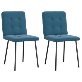 Sillas de comedor 2 unidades terciopelo azul by , dining chairs - Ref: Foro24-4101067, Price: 81,48 €, Discount: %