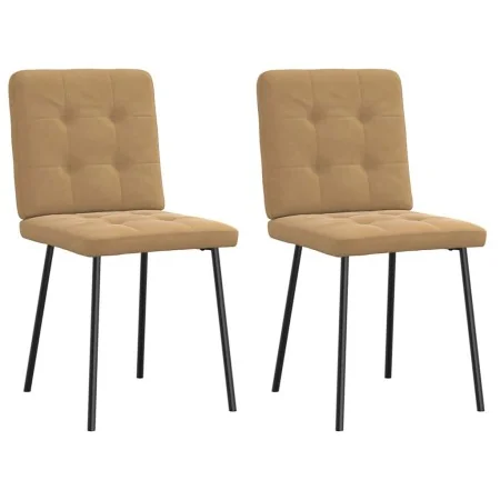 Sillas de comedor 2 unidades terciopelo marrón by , dining chairs - Ref: Foro24-4101065, Price: 82,04 €, Discount: %