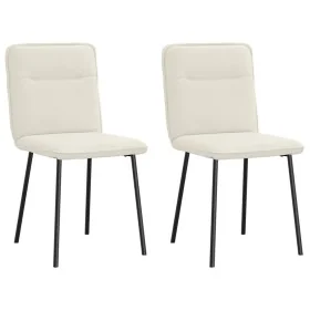 Sillas de comedor 2 unidades terciopelo crema von , Essstühle - Ref: Foro24-4101218, Preis: 87,53 €, Rabatt: %
