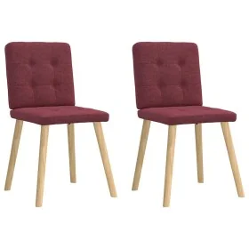 Sillas de comedor 2 unidades tela rojo tinto by , dining chairs - Ref: Foro24-4101071, Price: 100,58 €, Discount: %