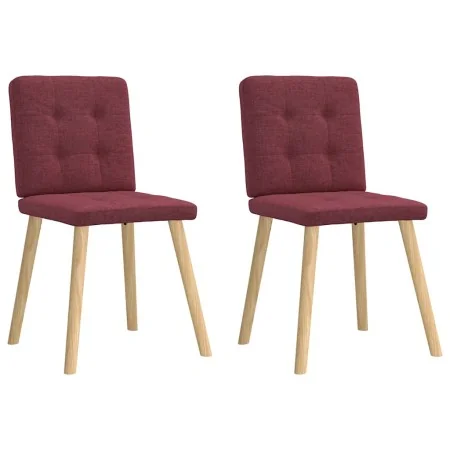 Sillas de comedor 2 unidades tela rojo tinto by , dining chairs - Ref: Foro24-4101071, Price: 100,58 €, Discount: %