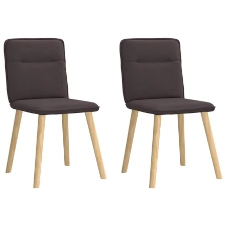Sillas de comedor 2 unidades tela marrón oscuro von , Essstühle - Ref: Foro24-4101224, Preis: 104,31 €, Rabatt: %