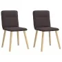 Sillas de comedor 2 unidades tela marrón oscuro von , Essstühle - Ref: Foro24-4101224, Preis: 104,31 €, Rabatt: %