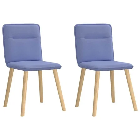 Sillas de comedor 2 uds tela azul jeans de , Sillas de comedor - Ref: Foro24-4101230, Precio: 104,31 €, Descuento: %