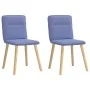 Sillas de comedor 2 uds tela azul jeans de , Sillas de comedor - Ref: Foro24-4101230, Precio: 104,31 €, Descuento: %