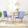 Sillas de comedor 2 uds tela azul jeans de , Sillas de comedor - Ref: Foro24-4101230, Precio: 104,31 €, Descuento: %
