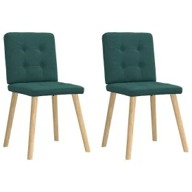 Sillas de comedor 2 unidades tela verde oscuro von , Essstühle - Ref: Foro24-4101073, Preis: 100,58 €, Rabatt: %