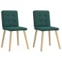 Sillas de comedor 2 unidades tela verde oscuro by , dining chairs - Ref: Foro24-4101073, Price: 100,58 €, Discount: %