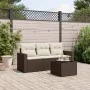Set de sofás de jardín 4 pzas y cojines ratán sintético marrón by , Modular outdoor sofas - Ref: Foro24-3251010, Price: 277,7...